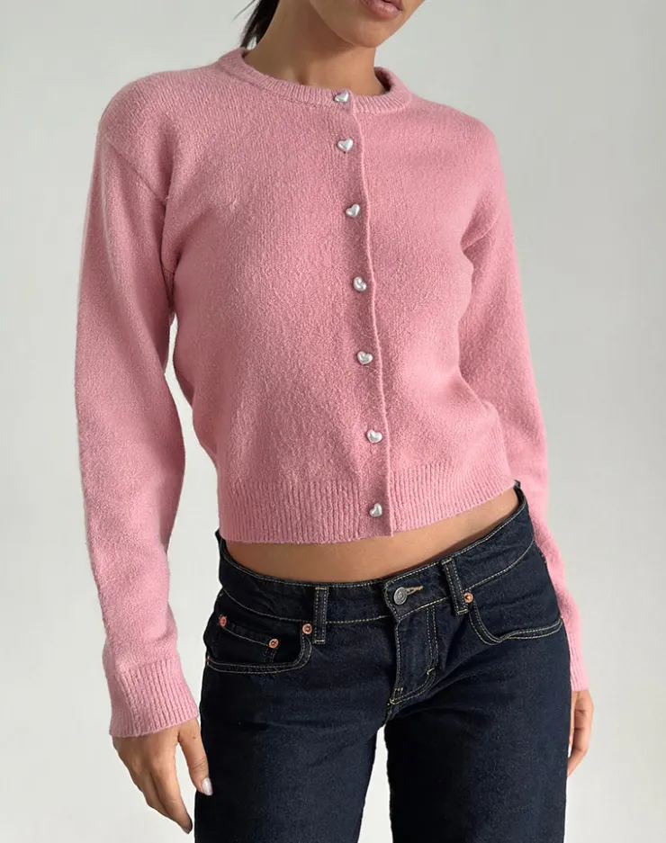 Women Motel Rocks Cardigans | Aura Cardigan in Dusty Pink