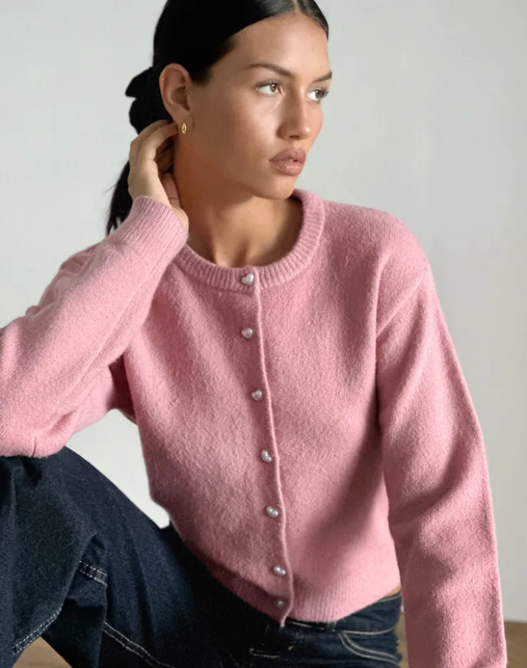 Women Motel Rocks Cardigans | Aura Cardigan in Dusty Pink