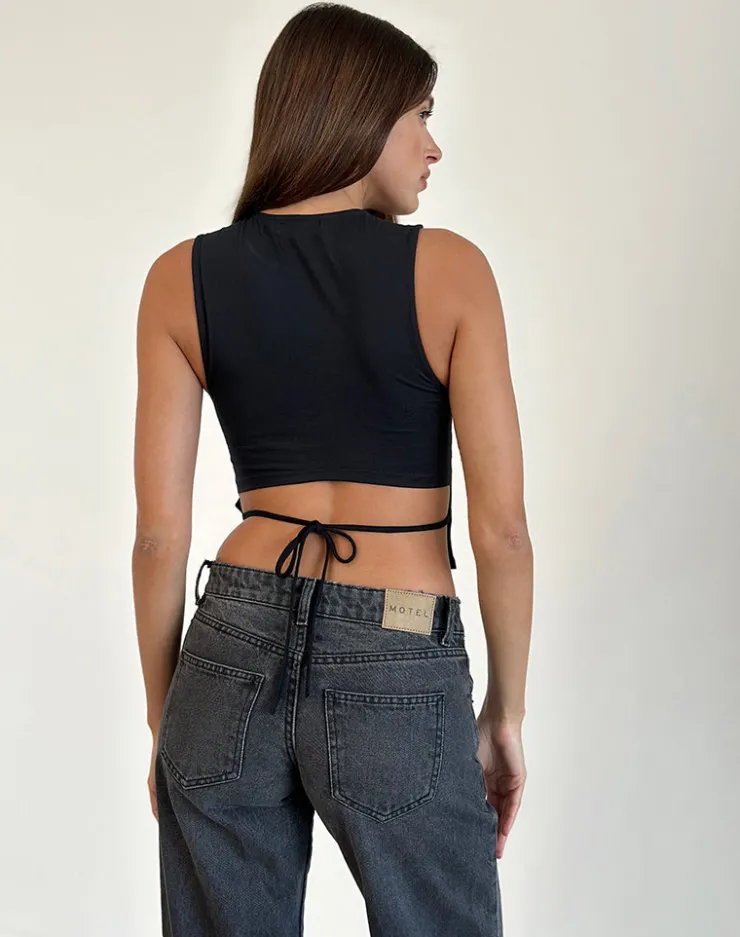 Women Motel Rocks Basics | Basic Tops | Baruna Tie Back Top in