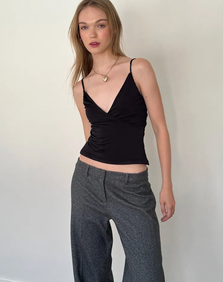 Women Motel Rocks Strappy Tops | Going Out Tops | Bea Slinky Cross Front Top in