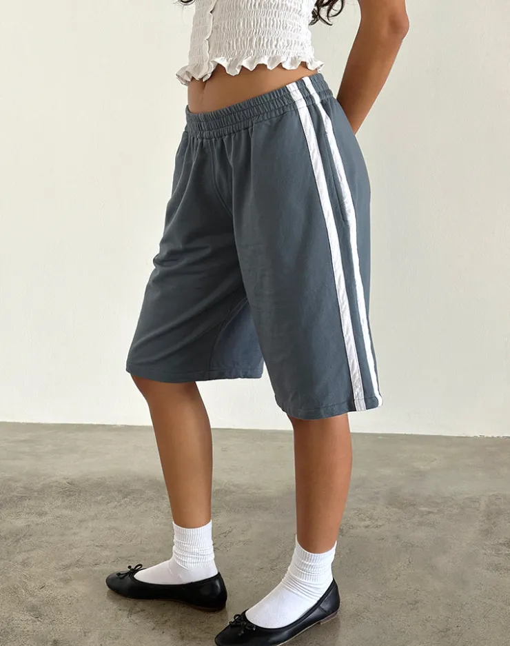 Women Motel Rocks LOUNGEWEAR | Bena Short in Blue Mirage with White Stripe