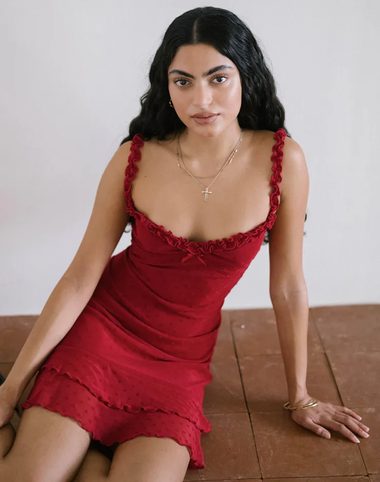 Women Motel Rocks Day Dresses | Mini Dresses | Bestari Mini Dress in Basic Polka Cherry