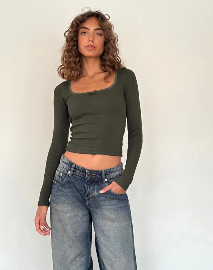 Women Motel Rocks Basics | Basic Tops | Bovita Long Sleeve Ribbed Top in