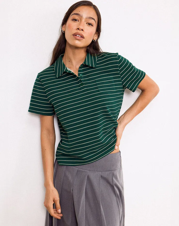 Women Motel Rocks Shirts And Blouses | Printed Tops | Bupolo Shirt in Bottle Green