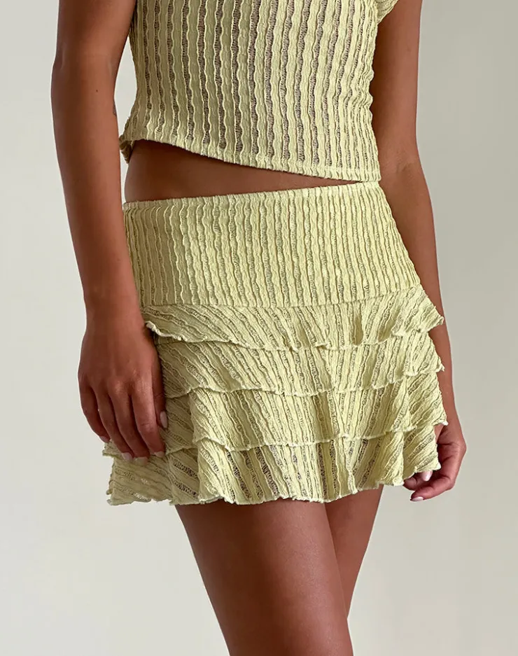 Women Motel Rocks Co-ords | A Line Skirts | Carlota Mini Skirt in Crinkle Sage