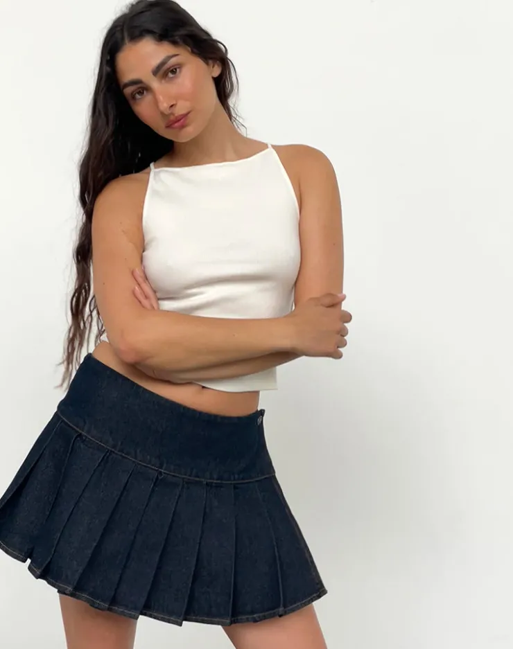 Women Motel Rocks Pleated Skirts | Denim Skirts | Casini Mini Skirt in