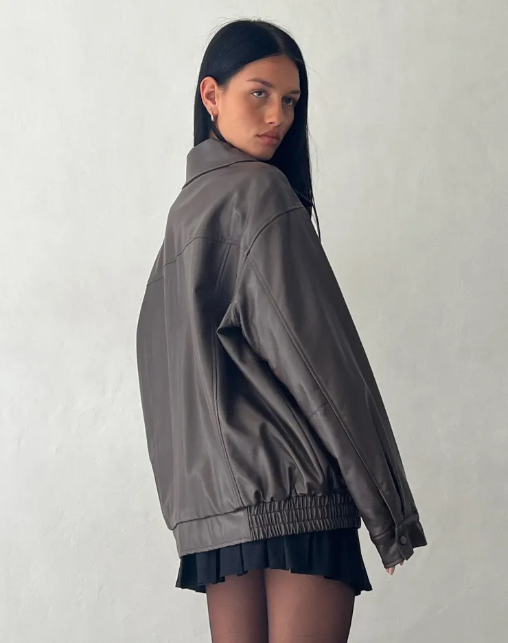 Women Motel Rocks Pu Jackets | Jackets | Cavita Jacket in PU Bitter Chocolate