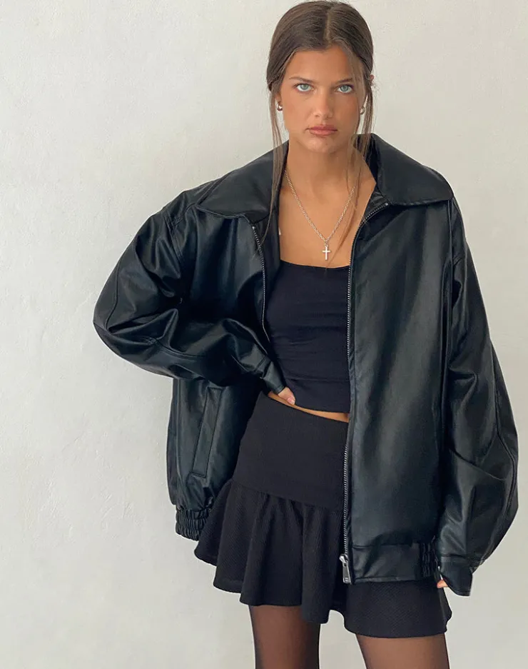 Women Motel Rocks Pu Jackets | Jackets | Cavita Jacket in PU Black