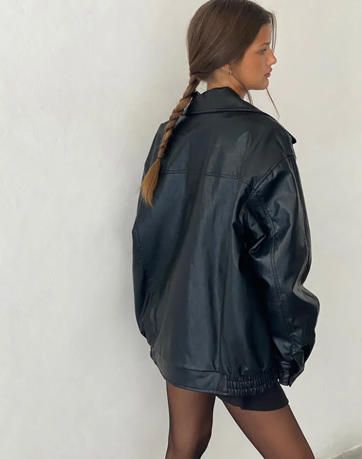 Women Motel Rocks Pu Jackets | Jackets | Cavita Jacket in PU Black