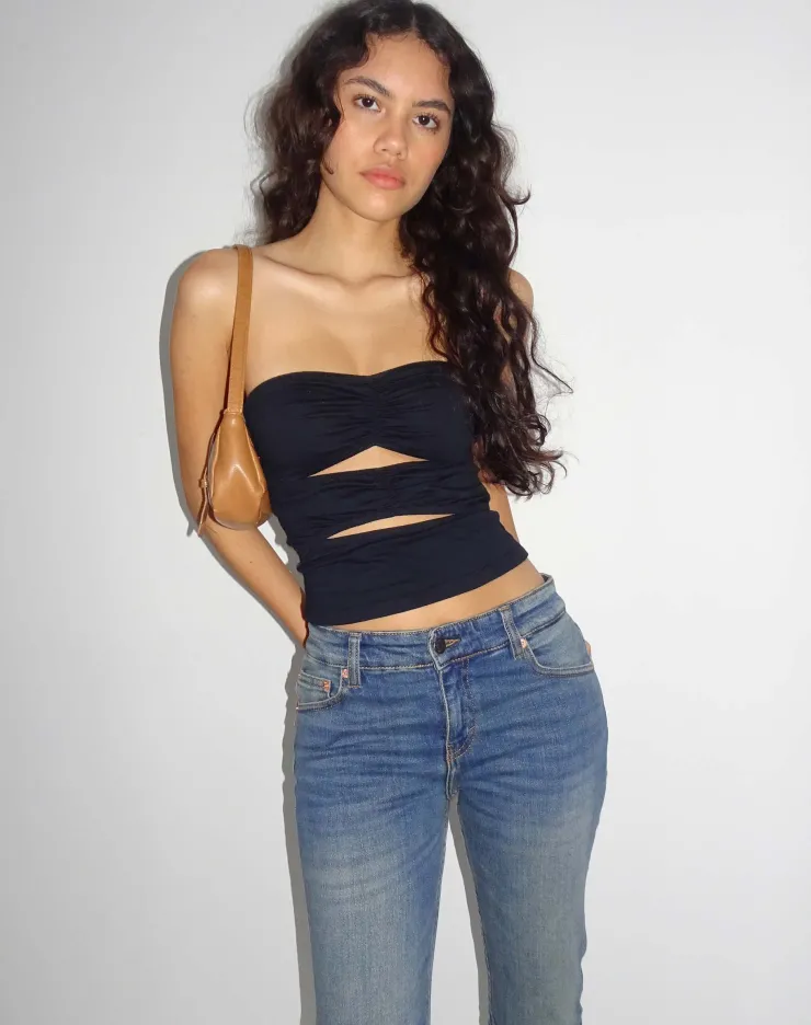 Women Motel Rocks Basics | Dayu Bandeau Crop Top in