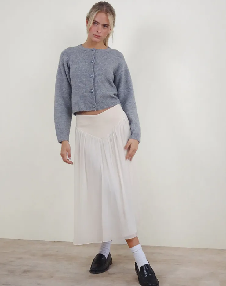 Women Motel Rocks A Line Skirts | Maxi Skirts | Derika V Waist Maxi Skirt in Cream