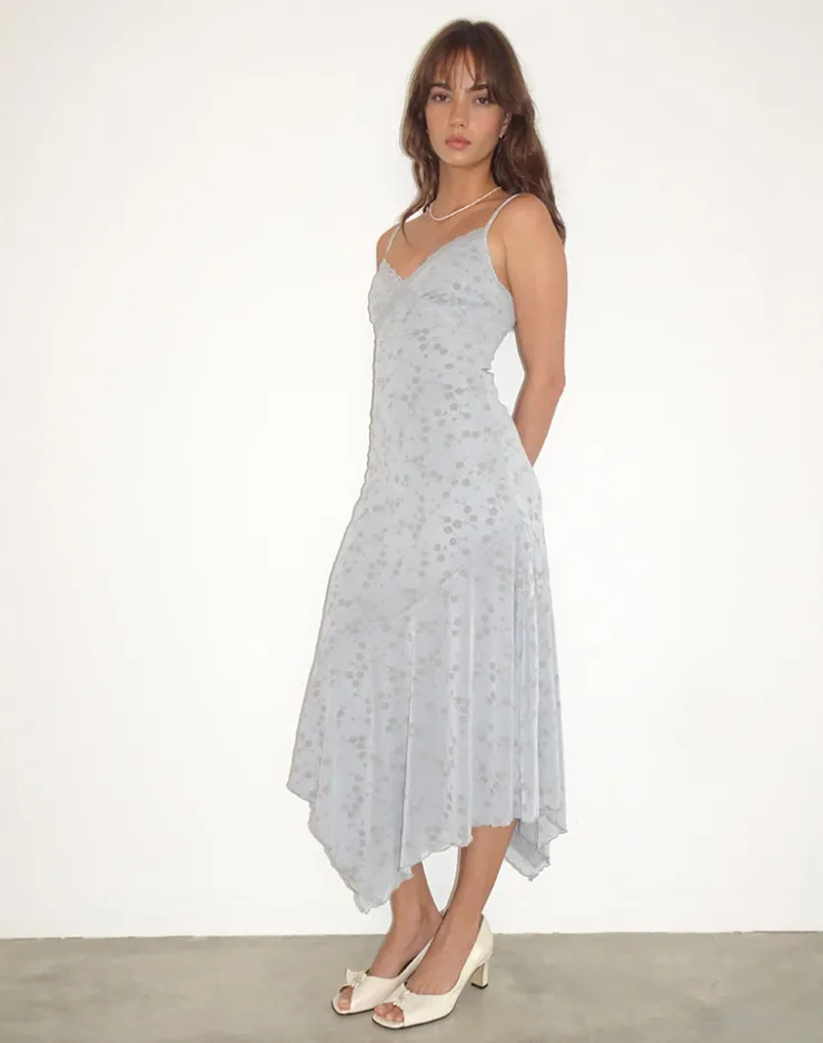 Women Motel Rocks Printed Dresses | Day Dresses | Devon Midi Dress in Flock Chic Petals Grey