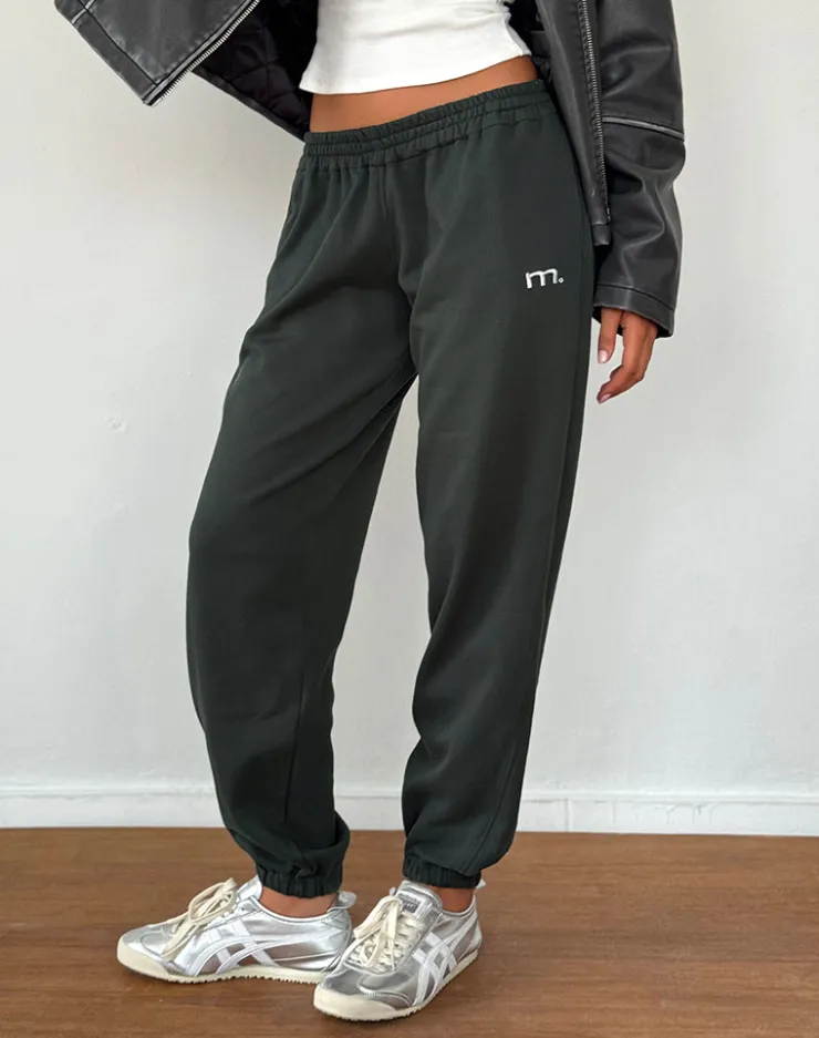 Women Motel Rocks Basics | Co-ords | Em Jogger in Beluga Light Grey with M Embroidery