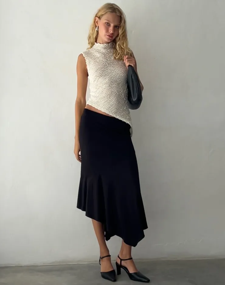 Women Motel Rocks Basic Tops | Vest Tops | Ember Sleevless Top in Textured Ivory