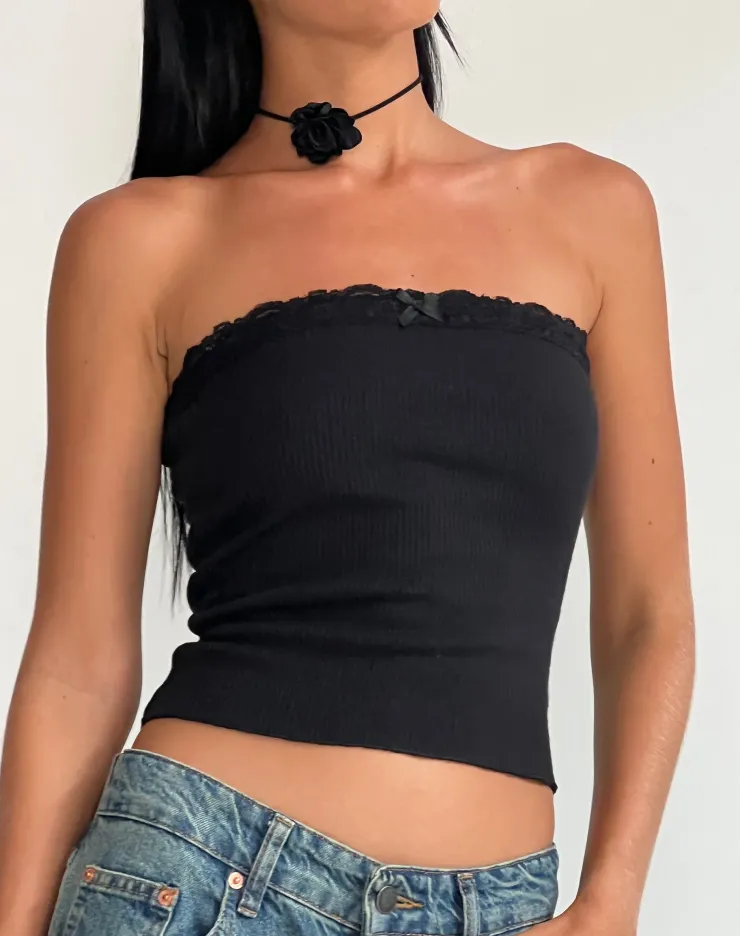 Women Motel Rocks Basics | Basic Tops | Ernie Bandeau Rib Top in