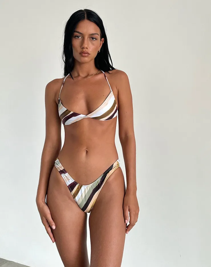 Women Motel Rocks Swimwear | Farida Bikini Bottom in Wiggle Sunset