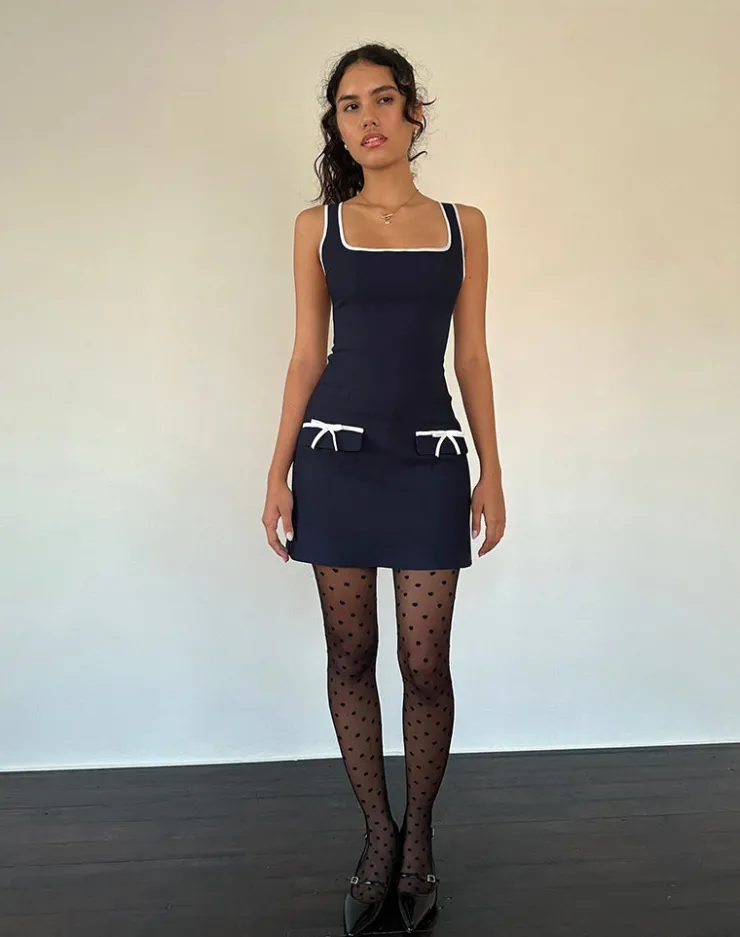 Women Motel Rocks Day Dresses | Bodycon Dresses | Gabija Tailored Mini Dress in Navy