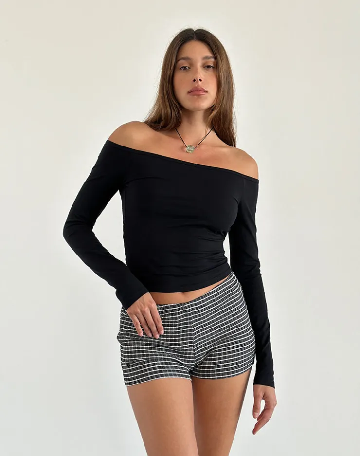 Women Motel Rocks Basic Tops | Long Sleeve Tops | Gelbiya Long Sleeve Open Back Top in Black