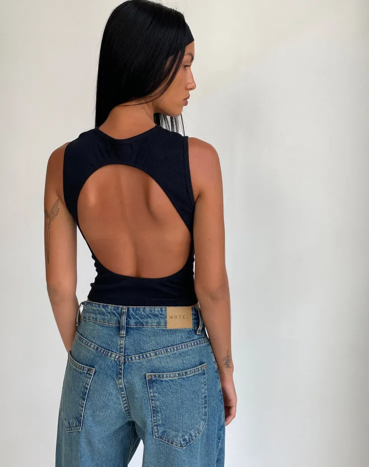 Women Motel Rocks Basics | Basic Tops | Gelsho Open Back Tank Top in Rib