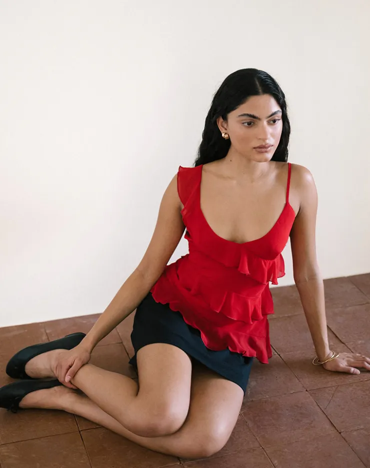 Women Motel Rocks Strappy Tops | Going Out Tops | Irani Top in