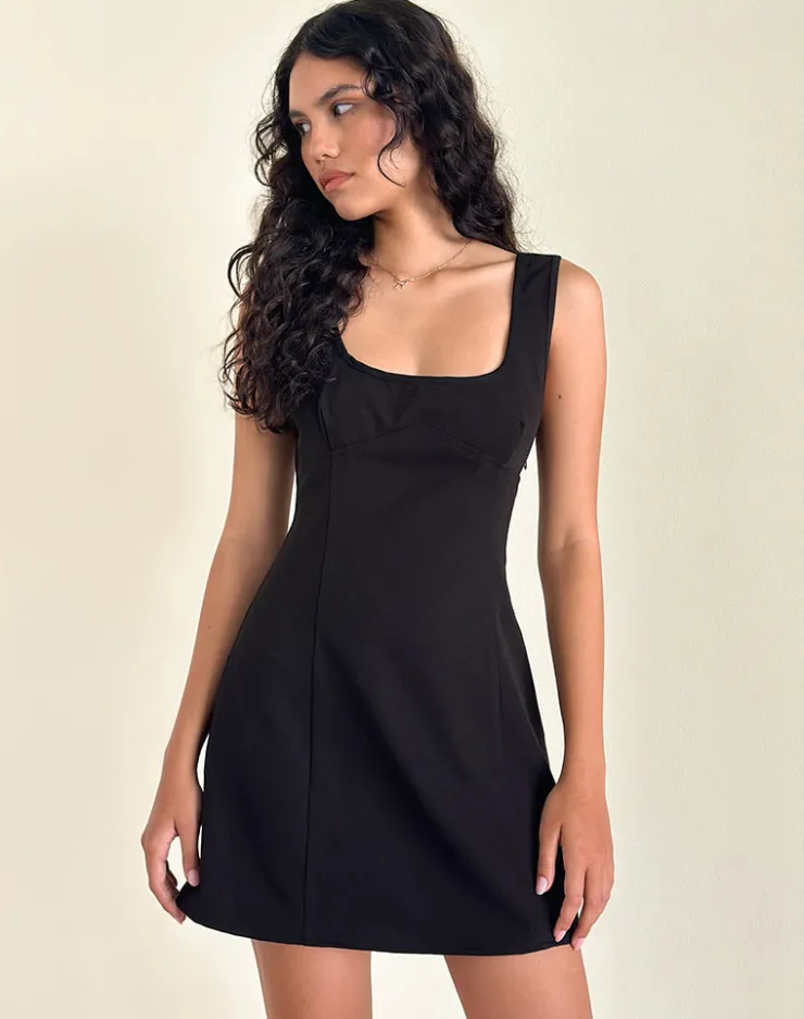 Women Motel Rocks Tailoring | Little Black Dresses | Irinel Bow Back Mini Dress in Black