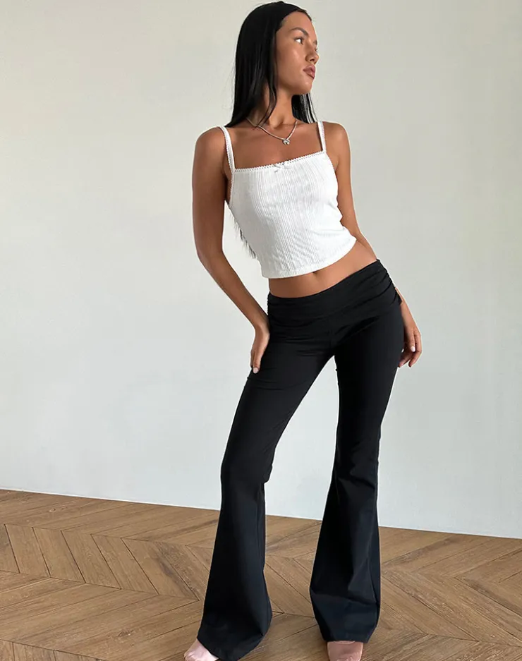 Women Motel Rocks Basics | Jacita Flare Trouser in Black