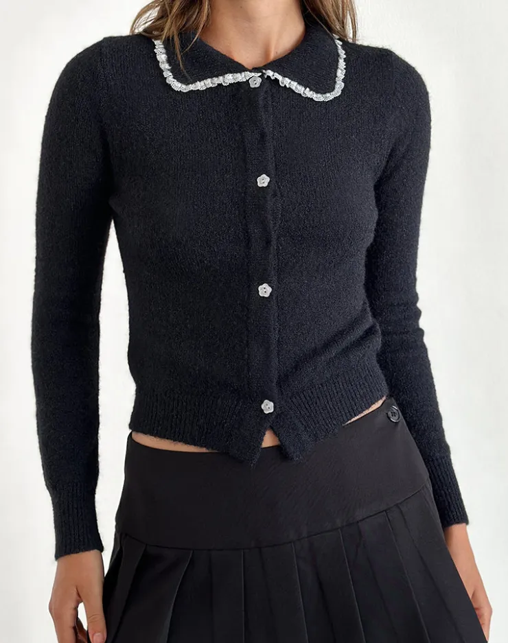 Women Motel Rocks Tailoring | Jaiko Cardigan in Knit Black