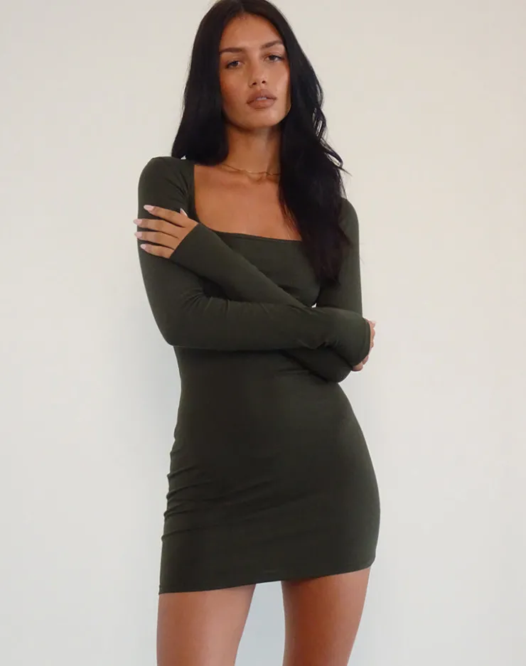 Women Motel Rocks Bodycon Dresses | Long Sleeve Dresses | Janjisu Bodycon Mini Dress in