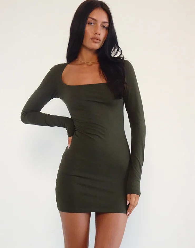 Women Motel Rocks Bodycon Dresses | Long Sleeve Dresses | Janjisu Bodycon Mini Dress in