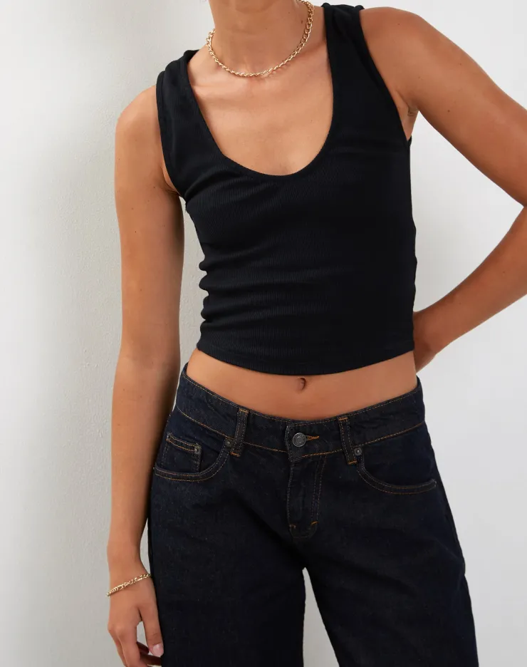 Women Motel Rocks Basic Tops | Jastio Vest Top in Ribbed Jersey