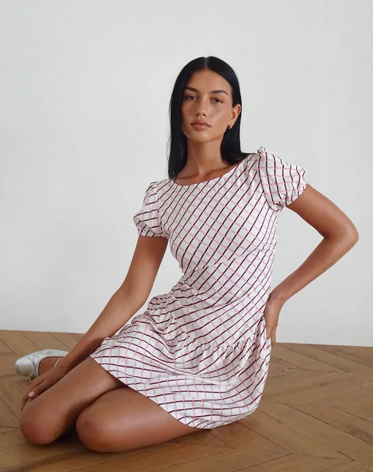 Women Motel Rocks Printed Dresses | Day Dresses | Jemima Mini Dress in Geometric Tile