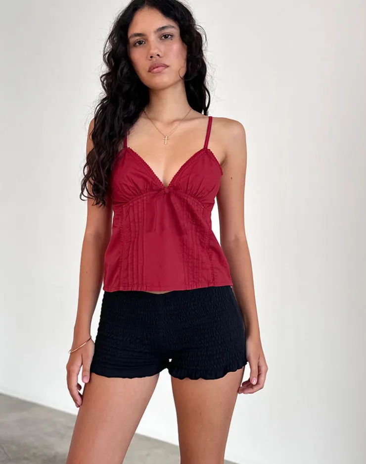 Women Motel Rocks Strappy Tops | Going Out Tops | Jepuni Cami Top in Adrenaline Red