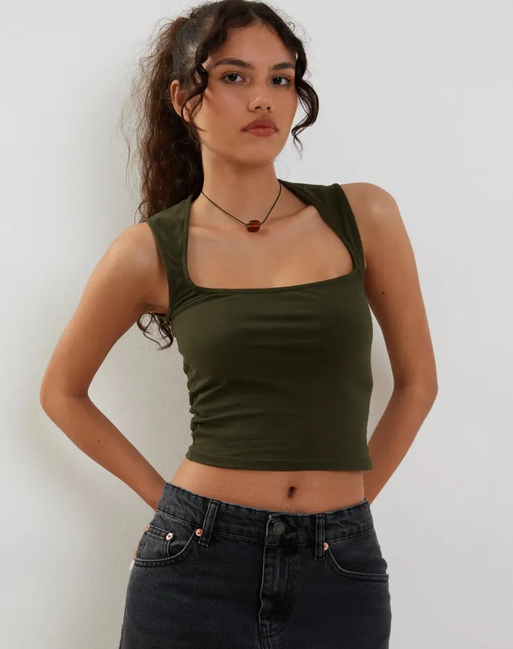 Women Motel Rocks Basics | Basic Tops | Jinsu Crop Top in Lycra