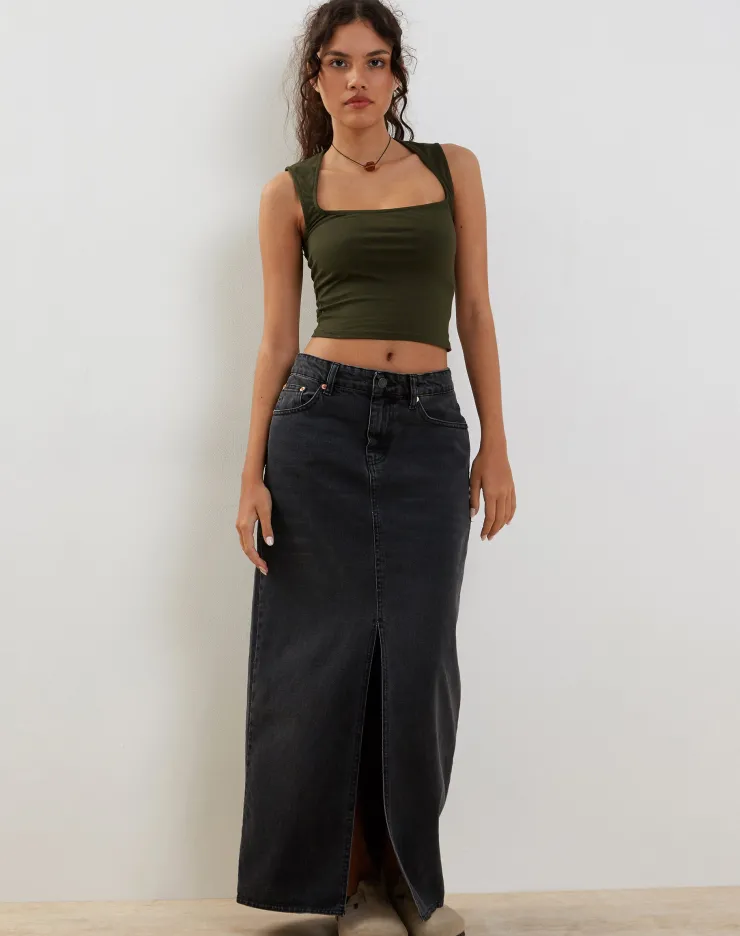 Women Motel Rocks Basics | Basic Tops | Jinsu Crop Top in Lycra