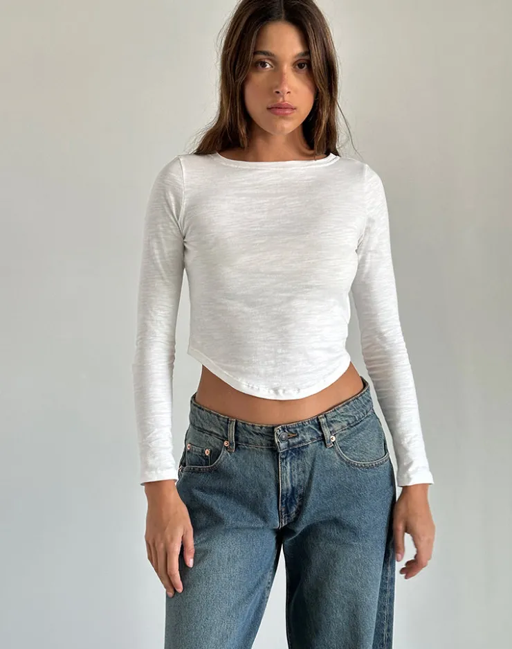 Women Motel Rocks Basics | Basic Tops | Jojisa Top in Jersey Off White