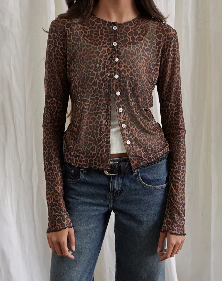 Women Motel Rocks Shirts And Blouses | Printed Tops | Kahula Shirt in Mesh Rar Leopard