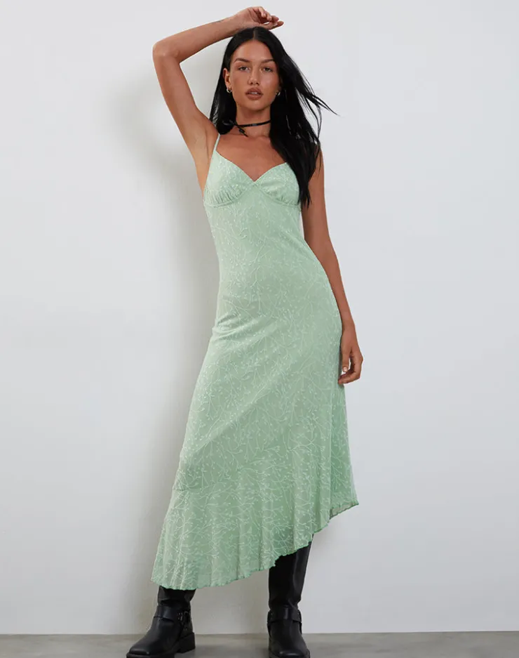 Women Motel Rocks Printed Dresses | Day Dresses | Kavala Midi Dress in Shadow Floral Sage