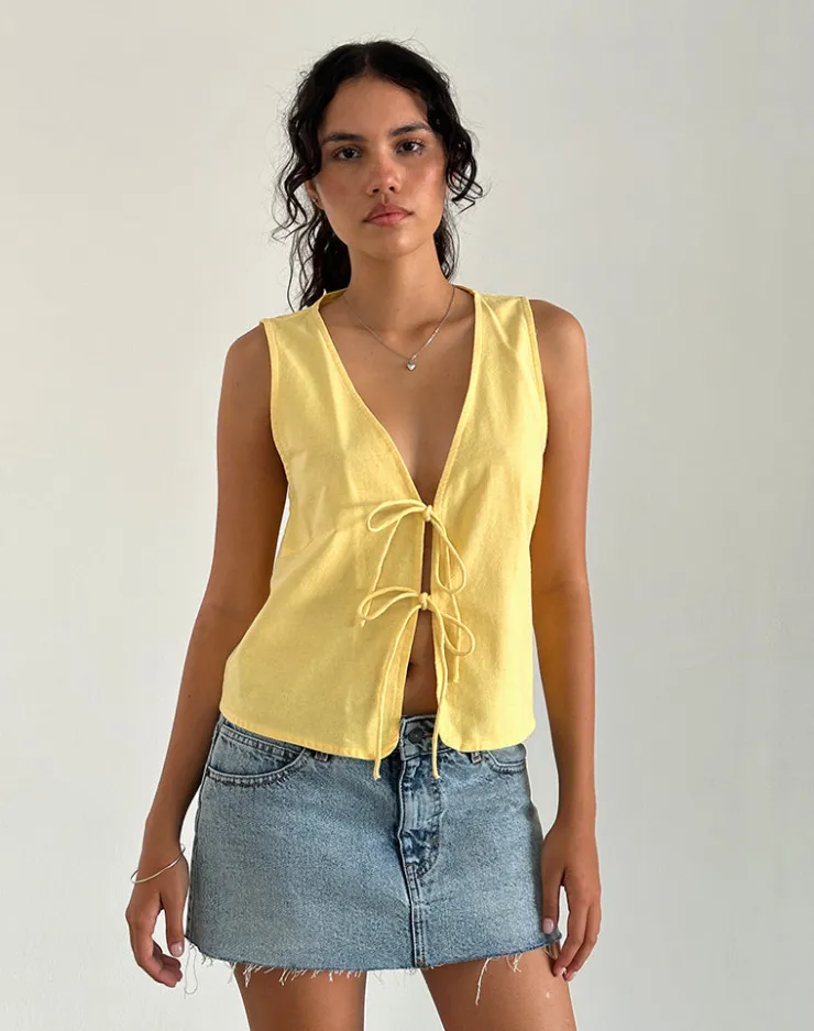 Women Motel Rocks Vest Tops | Kayve Tie Front Top in