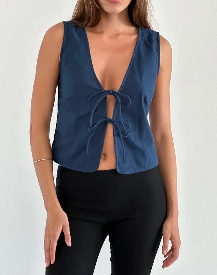 Women Motel Rocks Going Out Tops | Kayve Tie Front Top in