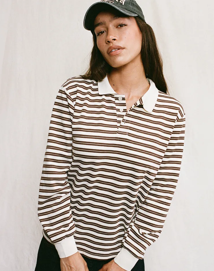 Women Motel Rocks Shirts And Blouses | Kemillau Baggy Shirt in Brown with White Stripes