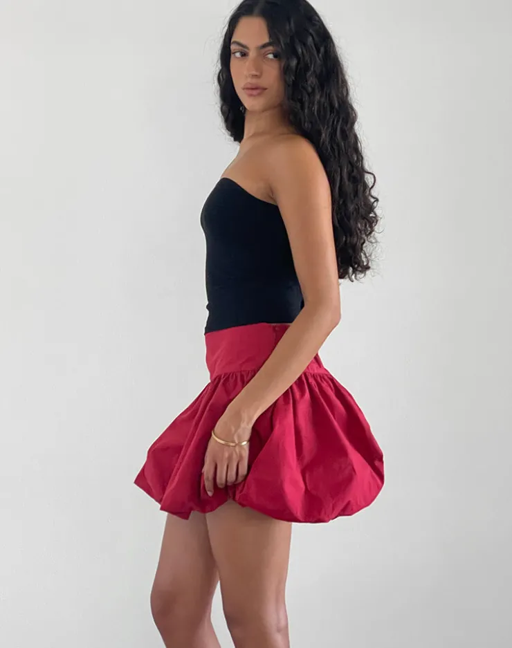 Women Motel Rocks Mini Skirts | Kiyowo Puffball Mini Skirt in Adrenaline Red