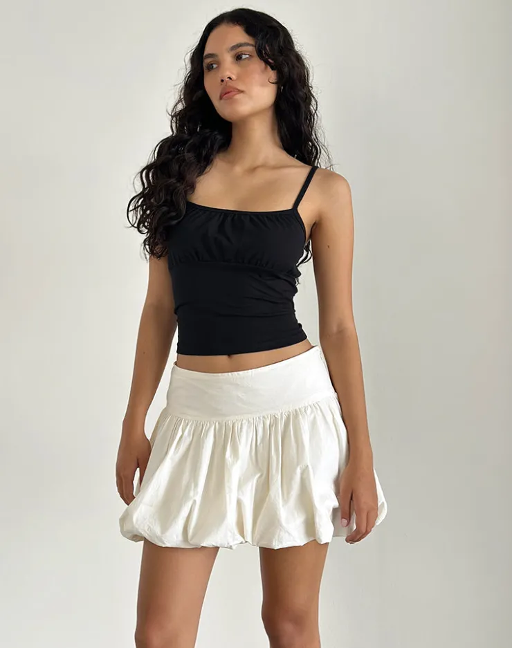 Women Motel Rocks Mini Skirts | Kiyowo Puffball Mini Skirt in Poplin Ivory