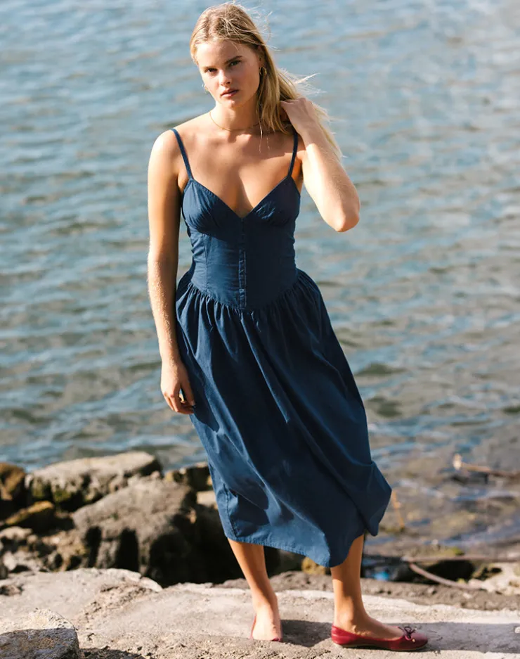 Women Motel Rocks Day Dresses | Maxi Dresses | Krista Maxi Dress in Poplin Navy