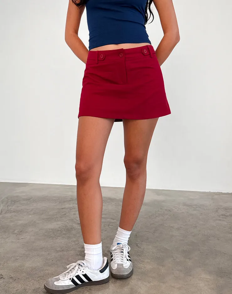 Women Motel Rocks Mini Skirts | Lavonne Mini Skirt in Red