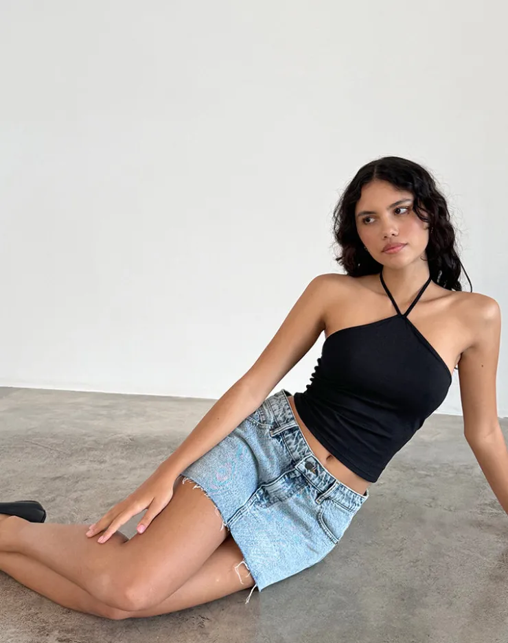 Women Motel Rocks Basics | Basic Tops | Layti Halterneck Basic Top in