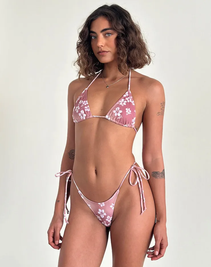 Women Motel Rocks Swimwear | Lentra Bikini Bottom in Hibiscus Floral