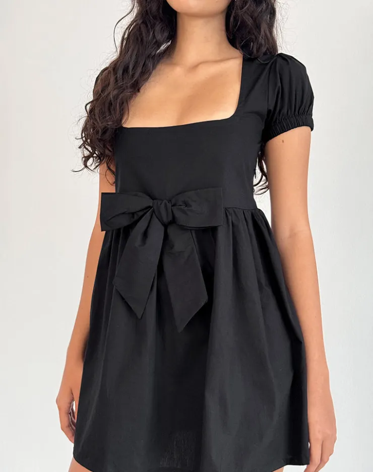 Women Motel Rocks Day Dresses | Little Black Dresses | Leshiana Mini Dress in Poplin Black