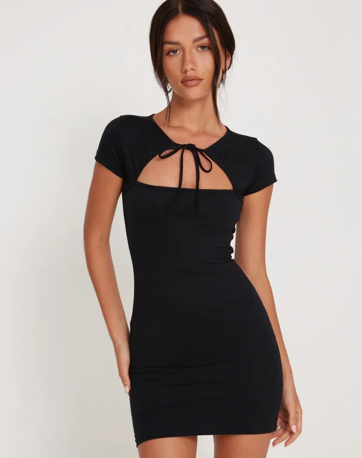 Women Motel Rocks Bodycon Dresses | Little Black Dresses | Lovella Mini Dress in Black