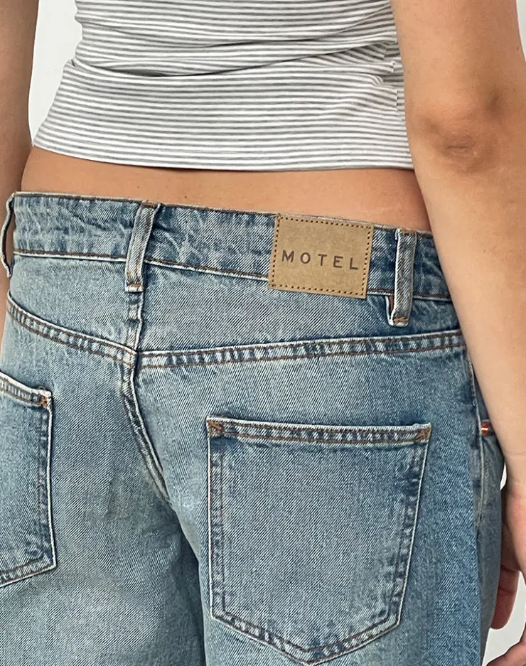 Women Motel Rocks Jeans | Roomy Jeans | Low Rise Roomy Jeans in Vintage Bleach