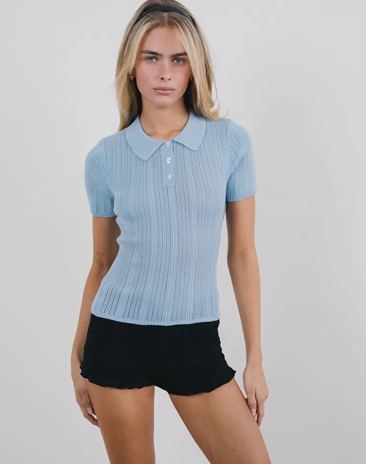 Women Motel Rocks Shirts And Blouses | Lynetta Top in Baby Blue